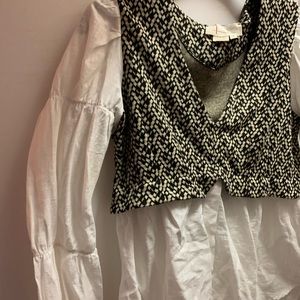 Anthropologie flowy blouse sz M